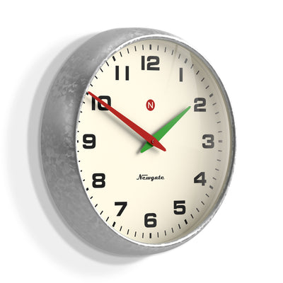 Newgate Superstore Wall Clock Alpha Dial Galvanised