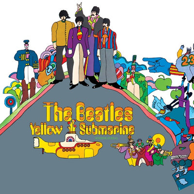 Crosley Record Storage Crate & The Beatles - Yellow Submarine - Vinyl Album Bundle