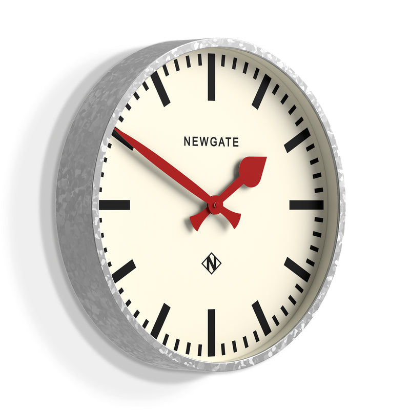 Newgate Universal Wall Clock Railway Dial Galvanised