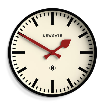 Newgate Universal Wall Clock Railway Dial Black