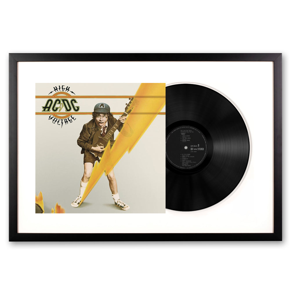 Framed AC/DC High Voltage Vinyl Album Art – iWorld Online
