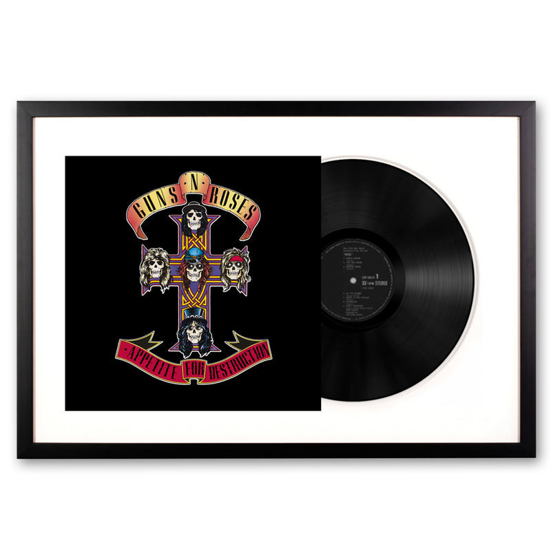 Framed Guns and Roses Appetite for Destruction Vinyl Album Art