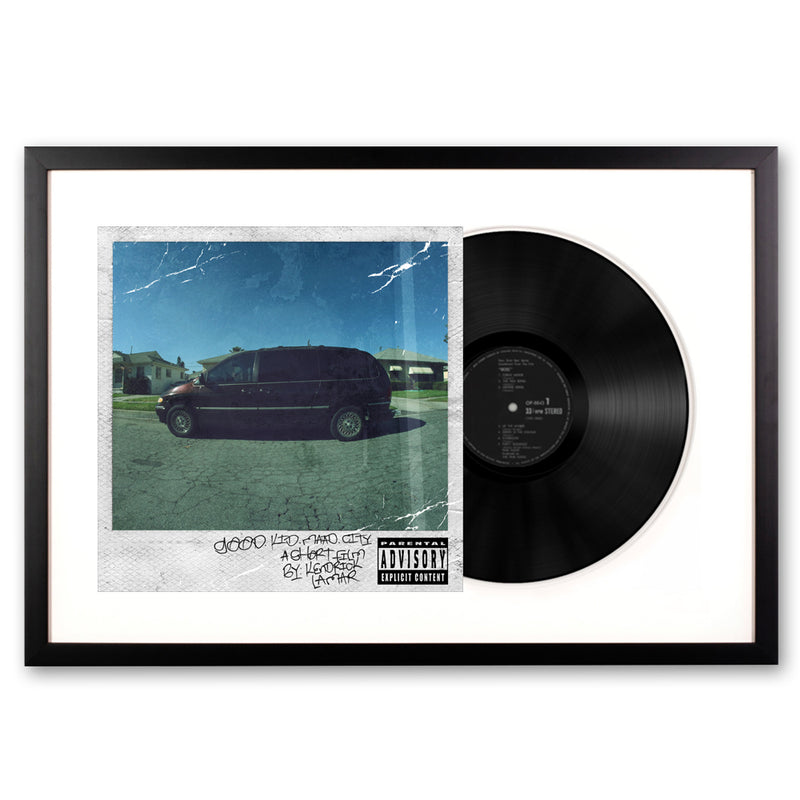 Framed Kendrick Lamar Good Kid, M.A.A.D City - Double Vinyl Album Art