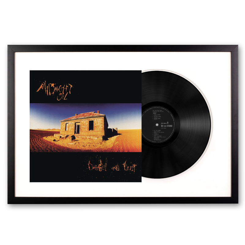 Framed Midnight Oil Diesel and Dust Vinyl Album Art