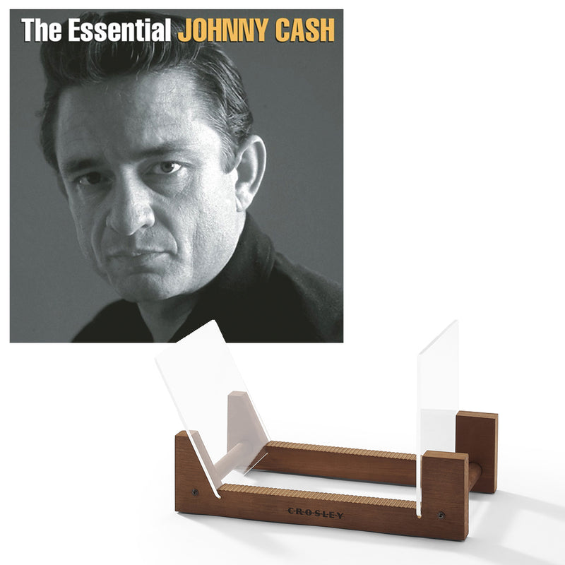 Johnny Cash The Essential Johnny Cash Vinyl Album & Crosley Record Storage Display Stand