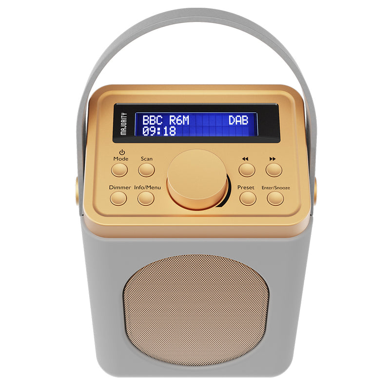 Majority Little Shelford Bluetooth & DAB Radio with Bluetooth-Grey